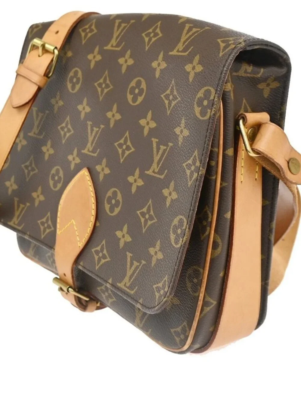 LOUIS VUITTON Cartouchiere GM Shoulder Bag Monogram Leather Brown M51252 77CA744